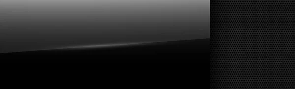 Абстрактный Темно Черный Текстурированный Панорамный Фон Векторная Иллюстрация — стоковый вектор