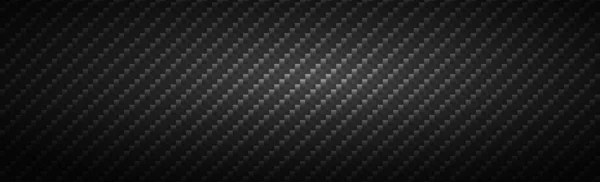 Panoramic Texture Black Gray Carbon Fiber Illustration — стоковый вектор