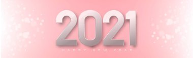 Çok renkli, parlak, yeni yıl kutlaması Bokeh 2021 - illüstrasyon