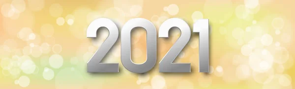 Multicolored Shiny Festive New Year Bokeh 2021 Illustration — Stock Photo, Image