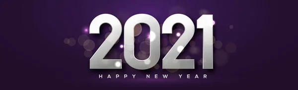 Multicolor Brillante Festivo Nuevo Año Bokeh 2021 Ilustración — Foto de Stock