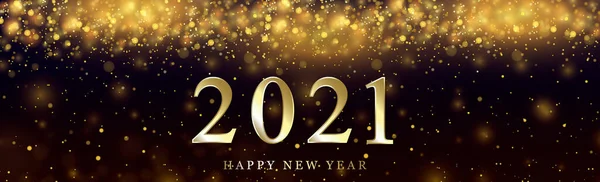 Vícebarevný Lesklý Slavnostní Nový Rok Bokeh 2021 Ilustrace — Stock fotografie