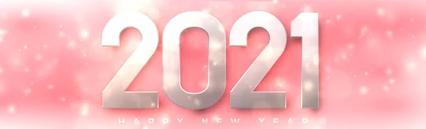 Vícebarevný Lesklý Slavnostní Nový Rok Bokeh 2021 Ilustrace — Stock fotografie