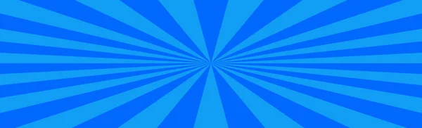 Panoramic blue comic zoom with lines - illustration - Stok Vektor