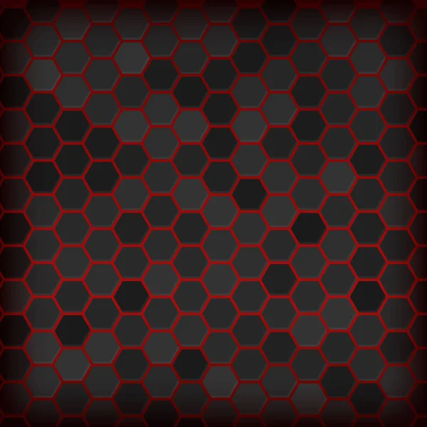 Panoramic Texture Black Red Carbon Fiber Illustration — Stock Vector