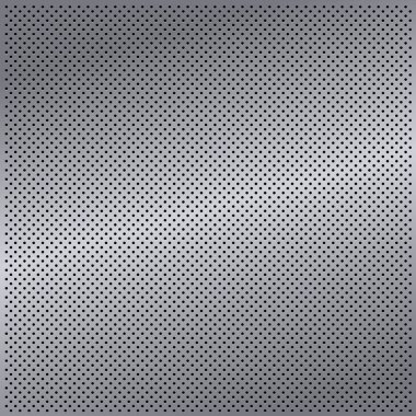 Silver perforated iron with white reflections - Vector illustration clipart