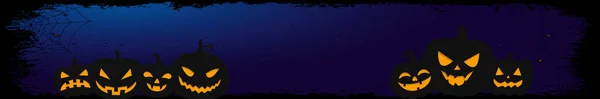 Scary Gloomy Dark Blue Halloween Background Illustration — Stock Vector