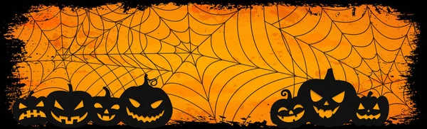 Gruselig Düsteren Orange Halloween Hintergrund Illustration — Stockvektor