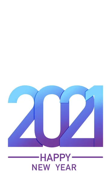 Numbers 2021C Wish New Year Light Background Illustration — Stock Vector