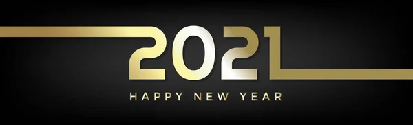 Golden Numbers 2021S New Year Wishes — Stock Vector