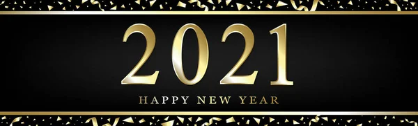 Altın Sayılar 2021 Yeni Yıl Dilekleri — Stok Vektör