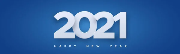 Próximamente 2021 Con Deseo Año Nuevo Sobre Fondo Azul Ilustración — Archivo Imágenes Vectoriales