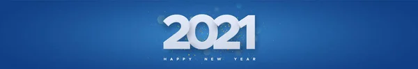 Venir 2021 Avec Vœu Nouvelle Année Sur Fond Bleu Illustration — Image vectorielle