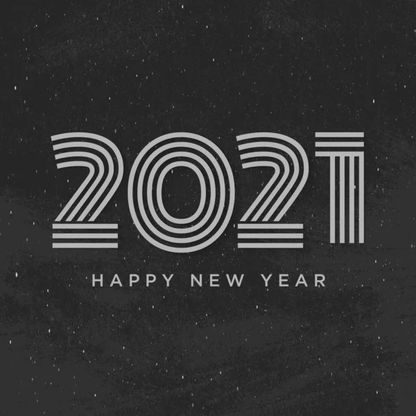 2021年到来 在黑暗的背景下 献上新年的祝福 — 图库矢量图片