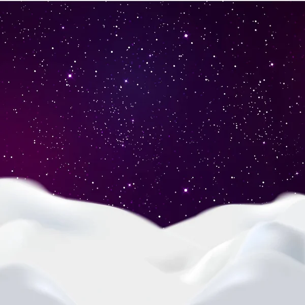 夜空を背景に雪が舞う イラスト イラスト — ストックベクタ