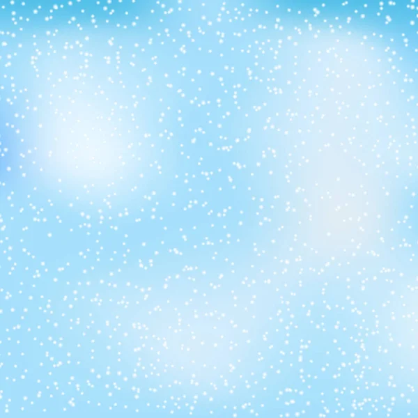 Zarter Himmelshintergrund Mit Fallenden Schneeflocken Illustration — Stockvektor