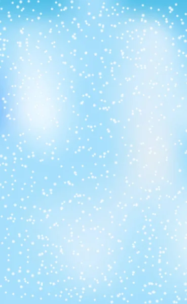 Fondo Cielo Delicado Con Copos Nieve Que Caen Ilustración — Vector de stock