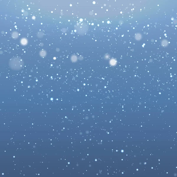 Délicat Fond Ciel Avec Des Flocons Neige Qui Tombent Illustration — Image vectorielle