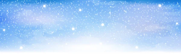 Zarter Himmelshintergrund Mit Fallenden Schneeflocken — Stockfoto