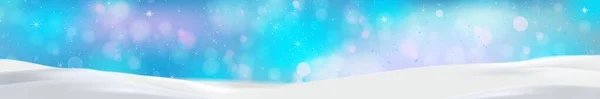 Snowdrifts Fundo Céu Azul Com Neve Caindo Ilustração — Fotografia de Stock