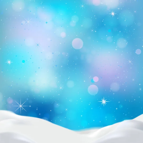 Schneeverwehungen Vor Blauem Himmel Mit Fallendem Schnee Illustration — Stockfoto