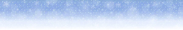 闪烁着雪花的圣诞蓝平底锅 — 图库矢量图片