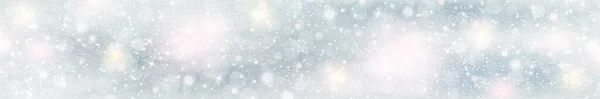 Bokeh Azul Navideño Con Copos Nieve Deslumbrantes Ilustración — Foto de Stock