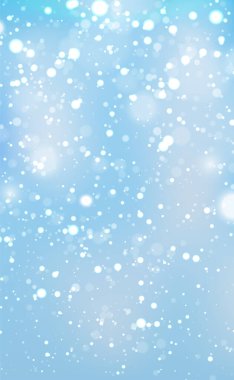 Göz kamaştırıcı kar taneleriyle Noel mavisi bokeh - çizim