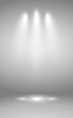 Beyaz ve gri oda arka plan stüdyosu - Vektör illüstrasyonu