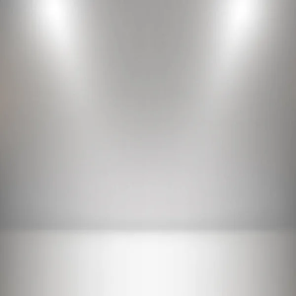 白とグレーの部屋の背景スタジオ ベクトルイラスト — ストックベクタ