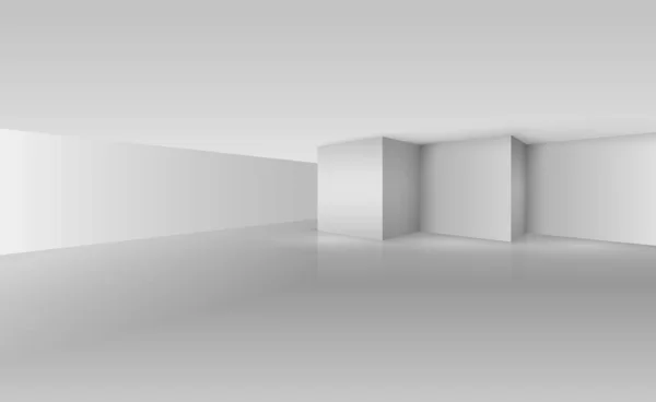 白色和灰色房间背景演播室 矢量插图 — 图库矢量图片