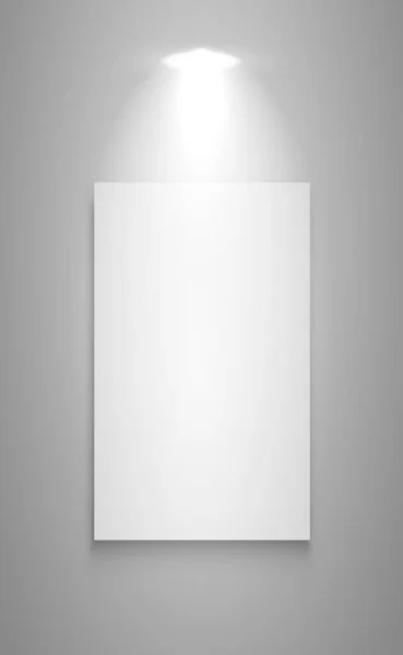 White Gray Panoramic Studio Background White Glow Illustration — Stock Vector