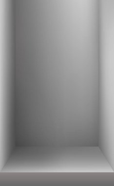 Beyaz ve gri oda arka plan stüdyosu - Vektör illüstrasyonu