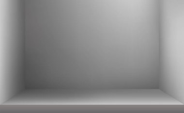 Beyaz ve gri oda arka plan stüdyosu - Vektör illüstrasyonu