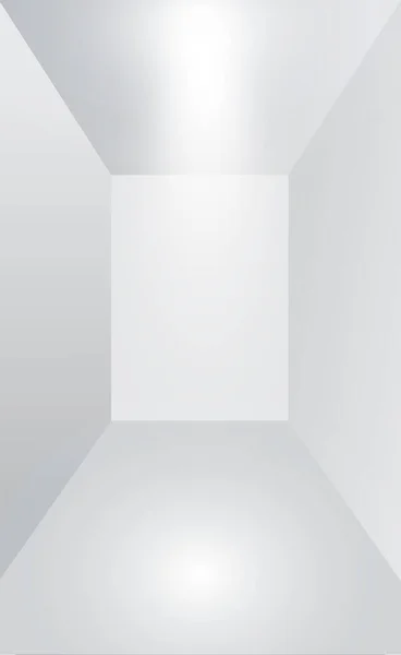 白とグレーの部屋の背景スタジオ ベクトルイラスト — ストックベクタ