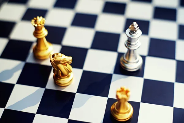 Chess Board Game Business Competitive Concept Copy Space — Stock Photo, Image