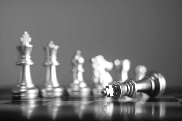 Chess Brädspel Spel Företag Konkurrenskraftiga Koncept Svår Position Att Konkurrera — Stockfoto