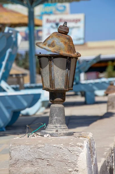 Old Vintage Iron Nonfunctional Street Lamps — Stock Photo, Image
