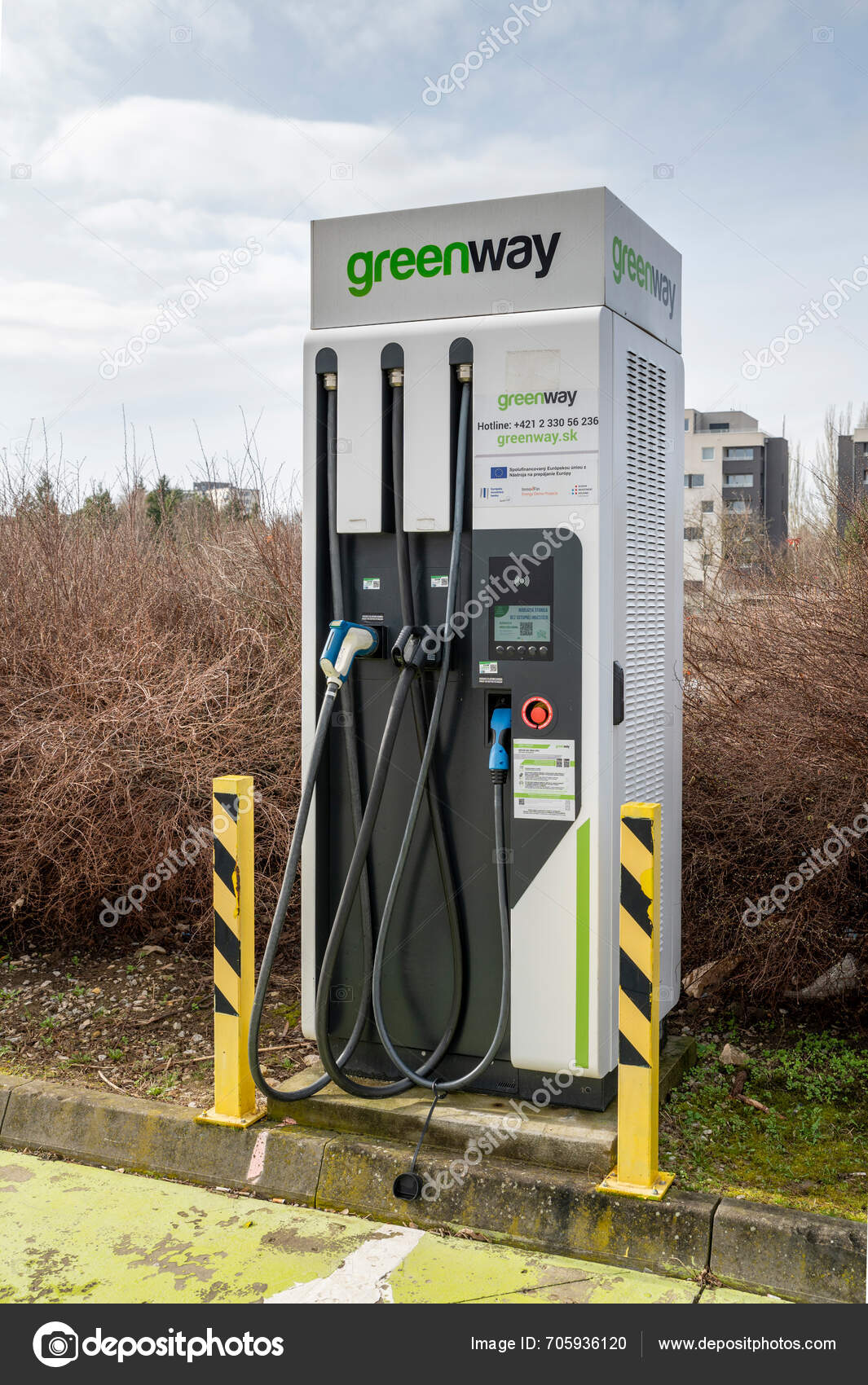 Nitra Slovakia February 2024 Green Way Charging Station Electric