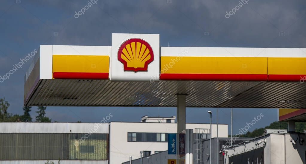 Zvolen, Slovakia - September, 7, 2025 : Shell petrol station. Gas station. Shell is a global group of energy and petrochemical companies.
