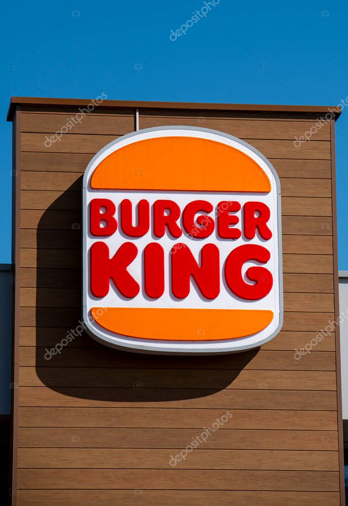 Zvolen, Slovakia - September, 7, 2025 : Burger King Fast Food Restaurant Exterior.  Burger King is an American multinational chain of hamburger fast food restaurants.