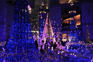 Tokyo 'da Noel ve Yeni Yıl Şehir Aydınlatması.