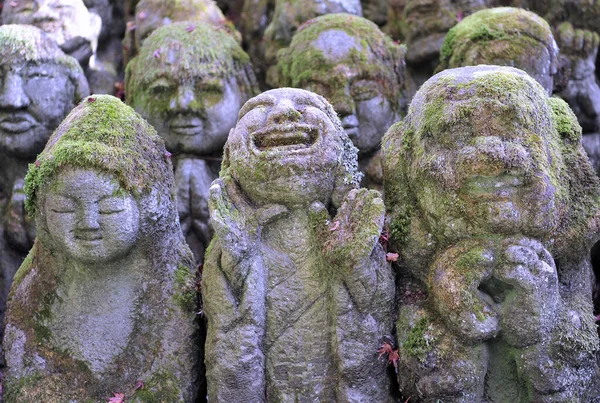 Wonderful Stone Statues Buddhist Temple Kyoto Otagi Nenbutsuji High Quality — Stock Photo, Image