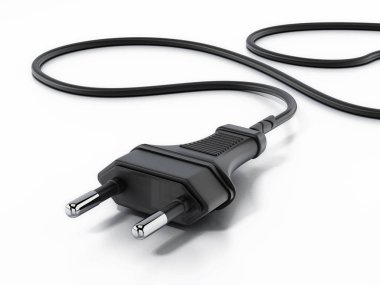 Tip C Avrupa elektrik izole üzerinde beyaz arka plan takın. 3D çizim.