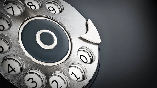 stock image Vintage dial phone detail background. 3D illustration.