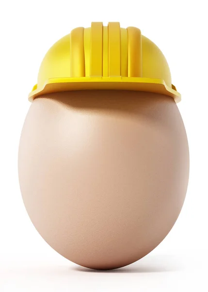 Kahverengi Yumurta Sarı Kask Ile Çizim — Stok fotoğraf