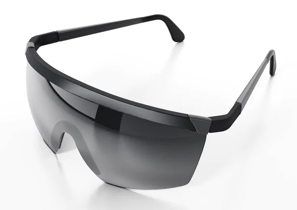 Gafas Esquí Negras Gafas Sol Aisladas Sobre Fondo Blanco Ilustración —  Fotos de Stock