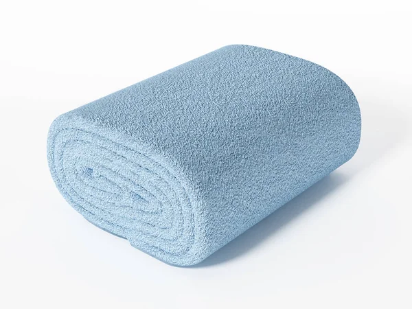 Fresh Clean Towel Isolated White Background Illustration — Stock Photo, Image