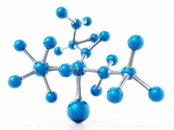 Molekülstruktur Isoliert Auf Weißer Struktur Illustration — Stockfoto