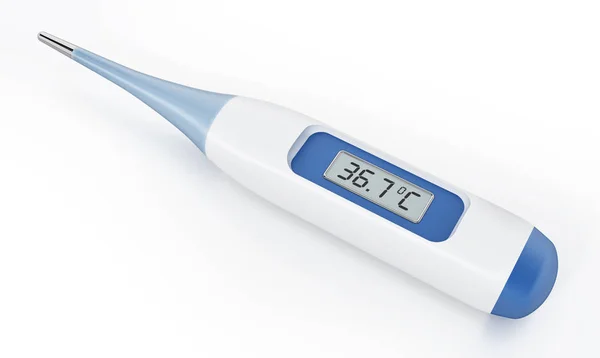 Digitale Thermometer Geïsoleerd Witte Achtergrond Illustratie — Stockfoto